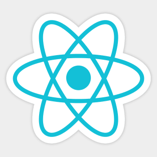 Simple Atom - Baby Blue Sticker